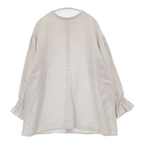 nest Robe リネン近江晒しラッフル袖2wayブラウス 後染め 01211-1104 ブラウス シャツ ベージュ レディース ネストローブ【中古】6-0727M∞