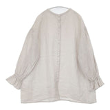 nest Robe リネン近江晒しラッフル袖2wayブラウス 後染め 01211-1104 ブラウス シャツ ベージュ レディース ネストローブ【中古】6-0727M∞