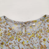 45R/45rpm タペットde花柄Tシャツ 定価31900円 ブラウス シャツ ライトブルー イエロー レディース フォーティーファイブアールピーエム【中古】6-0626S♪