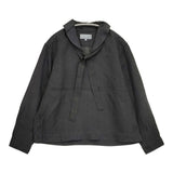 MARGARET HOWELL SHIRTING LINEN SHIRT 578-6153210 リボン付き 定価35200円 ブラウス シャツ 26SS ブラック レディース マーガレットハウエル【中古】6-0616M♪