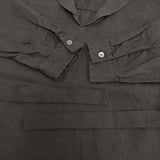 MARGARET HOWELL SHIRTING LINEN SHIRT 578-6153210 リボン付き 定価35200円 ブラウス シャツ 26SS ブラック レディース マーガレットハウエル【中古】6-0616M♪