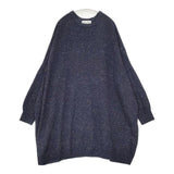 BEARDSLEY ウール混 ニットチュニック ワンピース ネイビー マルチカラー レディース ビアズリー【中古】6-1017T∞