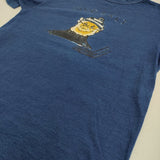 45R/45rpm オールドソルトべタッチプリントの908 45星Tシャツ サイズ3 半袖Ｔシャツ カットソー ブルー レディース フォーティーファイブアールピーエム【中古】6-0616S♪
