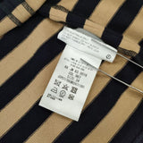 JIL SANDER イタリア製 サイズ34 コットン ボーダー 切替 ワンピース ベージュ ブラック レディース ジルサンダー【中古】6-0905M∞