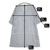 fog linen work 麻100% リトアニア製 七分袖 シアー Vネック ワンピース チュニック ライトブルー レディース フォグリネンワーク【中古】6-0909M△