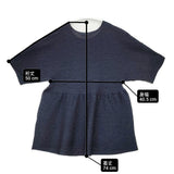 green label relaxing シアージャカードニットプルオーバー ペプラム 定価7920円 ブラウス シャツ ネイビー レディース グリーンレーベルリラクシング【中古】6-0627S△