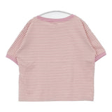 STAR&STRIPE ボーダー コットン クルーネック サイズM 半袖Ｔシャツ カットソー ピンク ホワイト レディース スターアンドストライプ【中古】6-0627S△