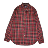 PENDLETON 70年代 USA製 サイズM BD ボタンダウン チェック ウール 長袖シャツ レッド メンズ ペンドルトン【中古】6-0918T♪