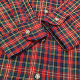 PENDLETON 70年代 USA製 サイズM BD ボタンダウン チェック ウール 長袖シャツ レッド メンズ ペンドルトン【中古】6-0918T♪