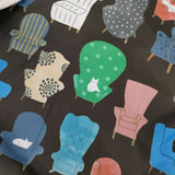 Emago 起毛ツイル ノーカラージャケット刺繍 羽織り 定価24530円 ジャケット 25AW ブラック レディース イマゴ【中古】6-0905M∞