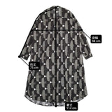 青衣 あをごろも 鳥柄 コットン シャツワンピース サイズF 日本製 ワンピース ブラック グレー レディース【中古】6-0905M∞