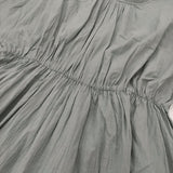 pot and tea ウエストギャザーワンピース コットン 日本製 シアードレス ワンピース グレー レディース ポットアンドティー【中古】6-0707S♪