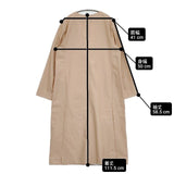 sacra SH 101081 ポリエステルコットン サイズ38 日本製 ノーカラー コート ピンクベージュ レディース サクラ【中古】6-0905M∞