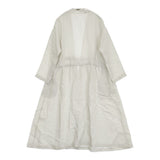 gungendo リネンパレットローブワンピース 定価46200円 里山パレットリネンワッシャー 石見銀山 ワンピース 26SS はいじろ ライトグレー レディース 群言堂【中古】6-0616M♪