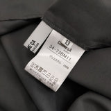 COMME CA TALLサイズ フルダルスパンマイクロピーチブラウス 定価23100円 ロールカラー ブラウス シャツ グレー レディース コムサ【中古】6-0616M♪