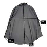 COMME CA TALLサイズ フルダルスパンマイクロピーチブラウス 定価23100円 ロールカラー ブラウス シャツ グレー レディース コムサ【中古】6-0616M♪