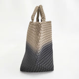 NAGHEDI ナゲティ ST BARTH ミディアムトートバッグ DIP DYE グラデーション 編み込み 定価63800円 26SS ベージュ ブラック レディース【中古】6-0612G♪