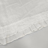 UNITED ARROWS リネン フリル ティアード ボートネック サイズ38 ブラウス シャツ ホワイト レディース ユナイテッドアローズ【中古】6-0627S△