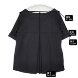 J&M Davidson ボートネック バックタック コットン 日本製 サイズ8 半袖Ｔシャツ カットソー ブラック レディース ジェイアンドエムデヴィッドソン【中古】6-0627S△