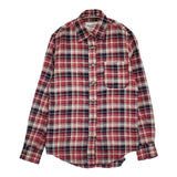 Deuxieme Classe 日本製 チェック 長袖シャツ レッド ネイビー レディース ドゥーズィエムクラス【中古】6-0905M∞