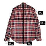 Deuxieme Classe 日本製 チェック 長袖シャツ レッド ネイビー レディース ドゥーズィエムクラス【中古】6-0905M∞