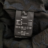 mina perhonen shadow 刺繍 定価110000円 aes3221 36/38 シアー ワンピース 26SS チャコールグレー ブラック レディース ミナペルホネン【中古】6-0616M♪