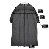 mina perhonen shadow 刺繍 定価110000円 aes3221 36/38 シアー ワンピース 26SS チャコールグレー ブラック レディース ミナペルホネン【中古】6-0616M♪