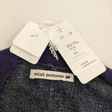 mina perhonen fine リネンシルク 定価60500円 aes8081 ニット カーディガン 26SS ネイビー グリーン レディース ミナペルホネン【中古】6-0616M♪