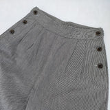 MHL. 595-7243502 千鳥格子 タック CHEF CHECK COTTON WOOL TROUSERS パンツ ブラック ベージュ レディース エムエイチエル【中古】6-0905G∞