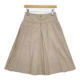 MARGARET HOWELL 578-5232002 プリーツ コットン PINPOINT OXFORD SKIRT スカート ベージュ レディース マーガレットハウエル【中古】6-0905M∞