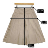 MARGARET HOWELL 578-5232002 プリーツ コットン PINPOINT OXFORD SKIRT スカート ベージュ レディース マーガレットハウエル【中古】6-0905M∞