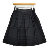 TO BE CHIC コットンポリエステル レース ボーダー スカート ブラック レディース トゥービーシック【中古】6-0905M∞