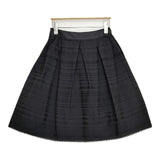 TO BE CHIC コットンポリエステル レース ボーダー スカート ブラック レディース トゥービーシック【中古】6-0905M∞