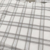 MARGARET HOWELL COTTON LINEN CHECK SHIRT コットンリネン 578-6151003 定価22000円 ブラウス シャツ ホワイト グレー レディース マーガレットハウエル【中古】6-0707S♪