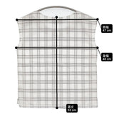 MARGARET HOWELL COTTON LINEN CHECK SHIRT コットンリネン 578-6151003 定価22000円 ブラウス シャツ ホワイト グレー レディース マーガレットハウエル【中古】6-0707S♪