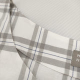 MARGARET HOWELL COTTON LINEN CHECK SHIRT コットンリネン 578-6151003 定価22000円 ブラウス シャツ ホワイト グレー レディース マーガレットハウエル【中古】6-0707S♪