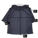 MARGARET HOWELL 578-7152001 SHEER COTTON SHIRT ラッフルフリル 定価28600円 コットン 日本製 サイズ1 半袖シャツ ネイビー レディース マーガレットハウエル【中古】6-0627S△