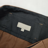 MARGARET HOWELL 578-6232005 タックフレア BRUSHED TWILL コットン ロングスカート ブラウン レディース マーガレットハウエル【中古】6-0905M∞
