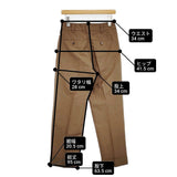 MARGARET HOWELL 578-1142002 SOFT WOOL LINEN タック スラックス 定価47300円 日本製 サイズ1 パンツ 21SS ブラウン レディース マーガレットハウエル【中古】6-0909M△