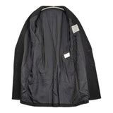 Yohji Yamamoto コットンレーヨンサイドポケット ロングジャケット テーラードジャケット ブラック レディース ヨウジヤマモト【中古】6-1009T♪