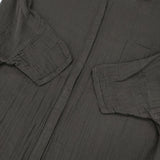 mizuiro-ind コットンガーゼ バンドカラー ワイドシャツワンピース 日本製 ワンピース ブラック レディース ミズイロインド【中古】6-0909M△