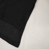 mizuiro-ind コットンガーゼ バンドカラー ワイドシャツワンピース 日本製 ワンピース ブラック レディース ミズイロインド【中古】6-0909M△