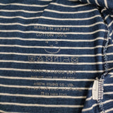 45R/45rpm クレイジー縞天竺の908オーシャンＴシャツ（インディゴ）定価24200円 長袖Ｔシャツ カットソー ロンＴ ネイビー ホワイト レディース フォーティーファイブアールピーエム【中古】6-0616M♪