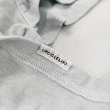 nest Robe 【UpcycleLino】天然染め天竺ラッフルTee 01242-1043 コットンリネン 半袖Ｔシャツ カットソー ライトブルー レディース ネストローブ【中古】6-0707S♪