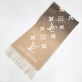 LOUIS VUITTON 未使用 レイキャビック グラディエント M73675 定価166100円 カシミヤ100％ モノグラム マフラー ベージュ レディース ルイ・ヴィトン【中古】6-0904T♪