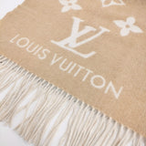 LOUIS VUITTON 未使用 レイキャビック グラディエント M73675 定価166100円 カシミヤ100％ モノグラム マフラー ベージュ レディース ルイ・ヴィトン【中古】6-0904T♪
