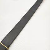 LOEWE リバーシブル アナグラムベルト ロゴ レザー ベルト ブラック レディース ロエベ【中古】6-0626G♪