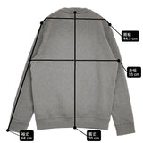 HERMES ソルド品 CAPSULE SPORT 馬具モチーフ レザーパッチ サイズM 裏起毛 スウェット グレー メンズ エルメス【中古】6-0612T♪