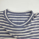 YARRA エコリバイバル半袖TEE ボーダー コットン サイズF 半袖Ｔシャツ カットソー ライトブルー ホワイト レディース ヤラ【中古】6-0627S△