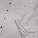 Cotton House Aya コットン ワイド ブラウス シャツ アイボリー レディース コットンハウスアヤ【中古】6-0822M∞